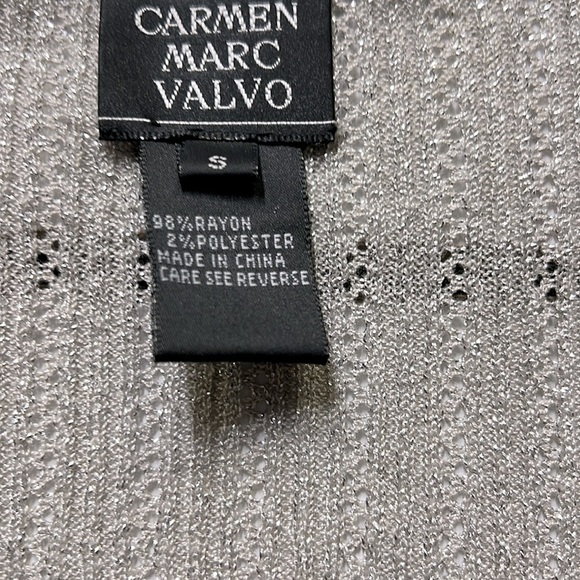 Carmen Marc Valvo Silver Women's Sweater - Picture 5 of 6